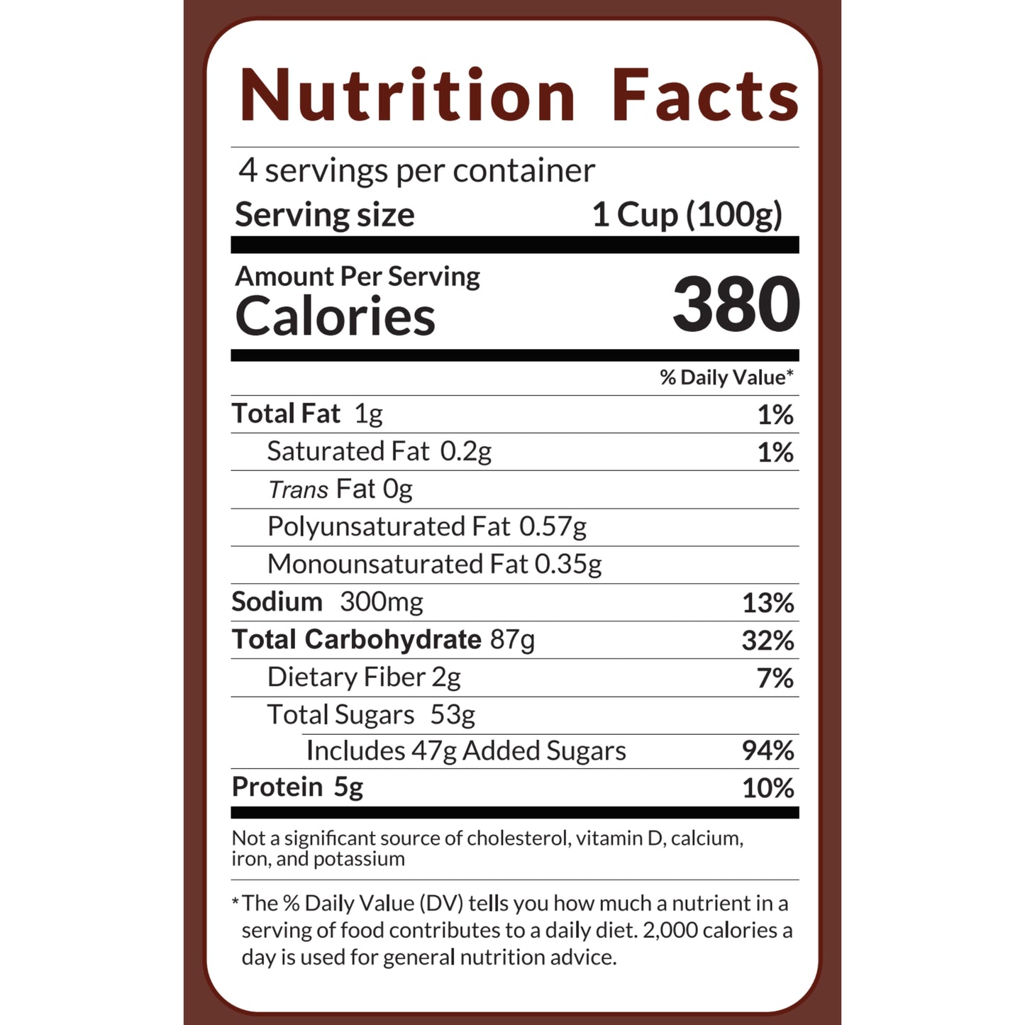 Wholewheat chocolate cakemix