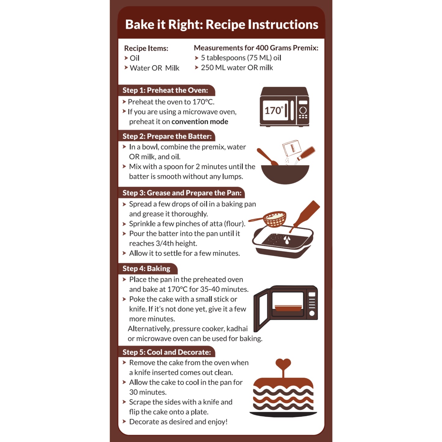 Whole Wheat Chocolate Cake Mix 400g